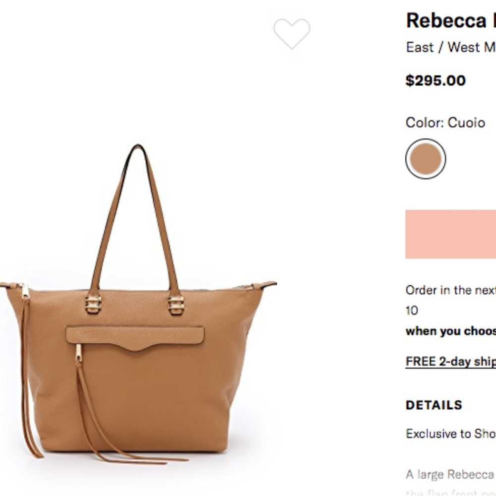 REBECCA MINKOFF EAST WEST MAB TOTE